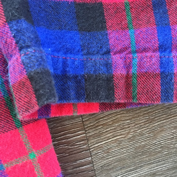 J. Crew Plaid Flannel Button Front Long Sleeve Pajama Top - Picture 7 of 10